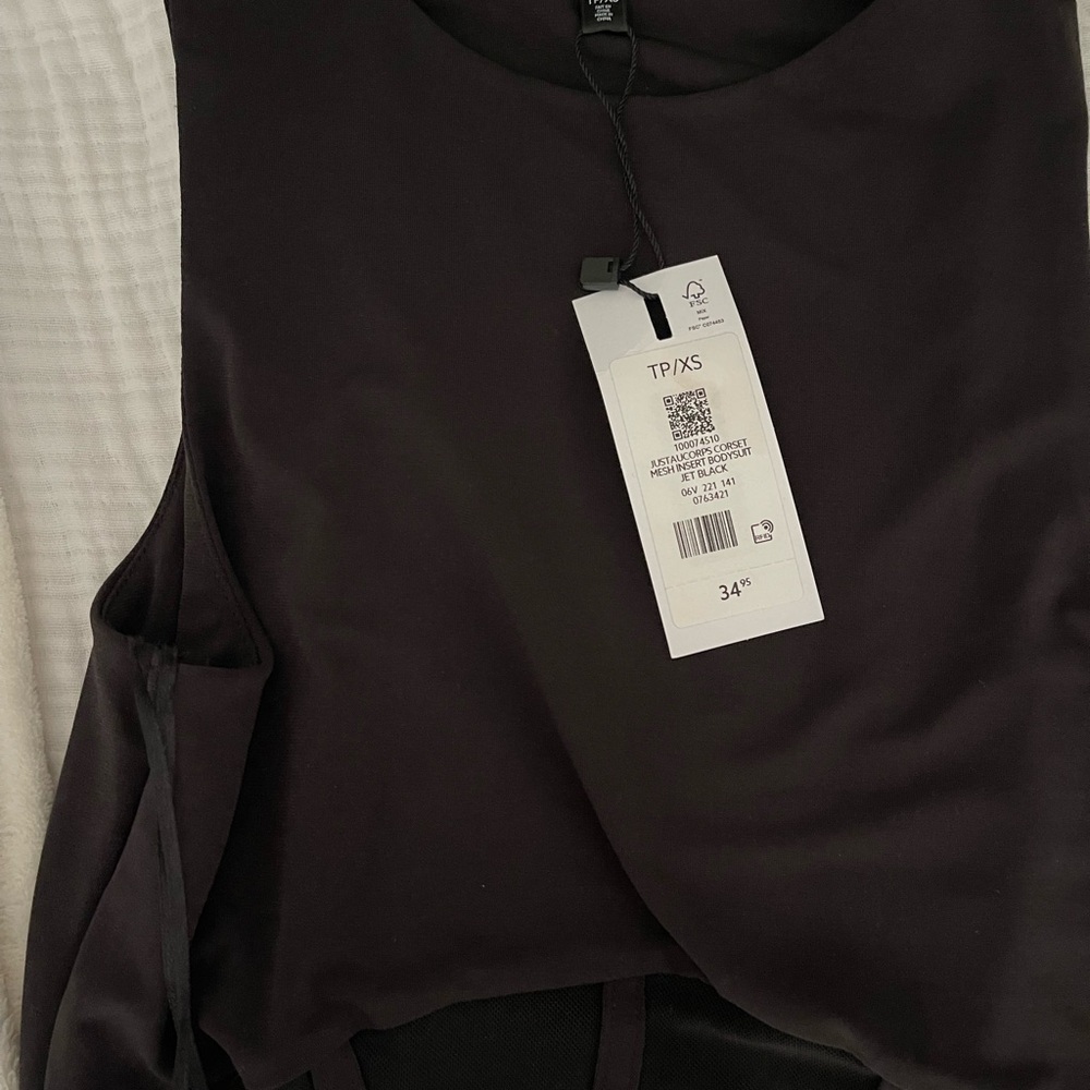 UNWORN, Black Mesh Body Suit